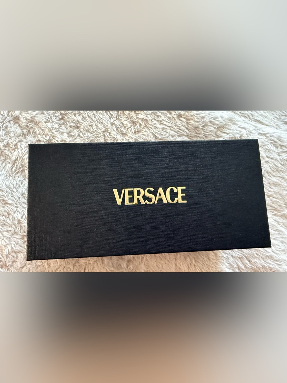 VERSACE Original Black Empty Gift Box for sunglasses 7" x 3" x 3" with envelope
